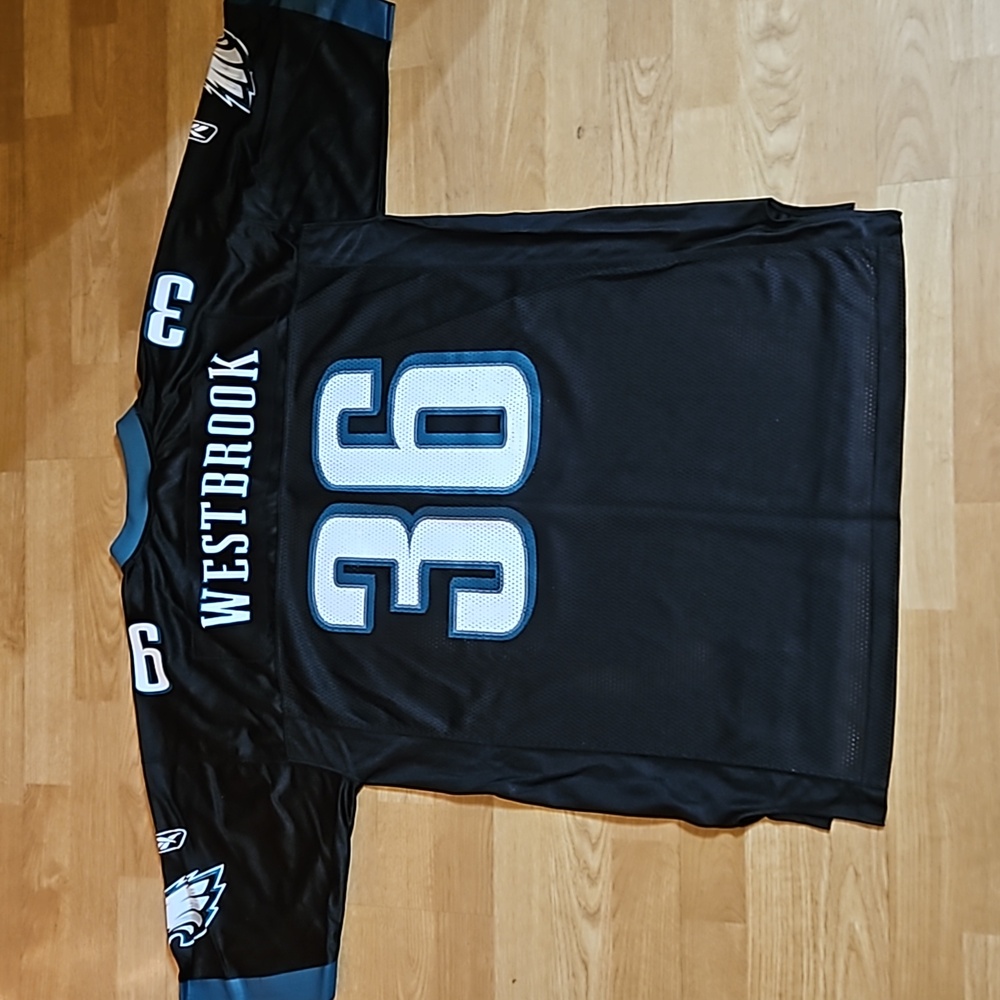 NFL Vintage Philadelphia Eagles Brian Westbrook Jersey Black Green AN-2140